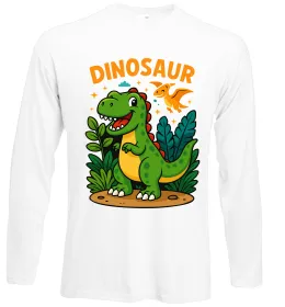 Лонгслив Dinosaur Белый фото