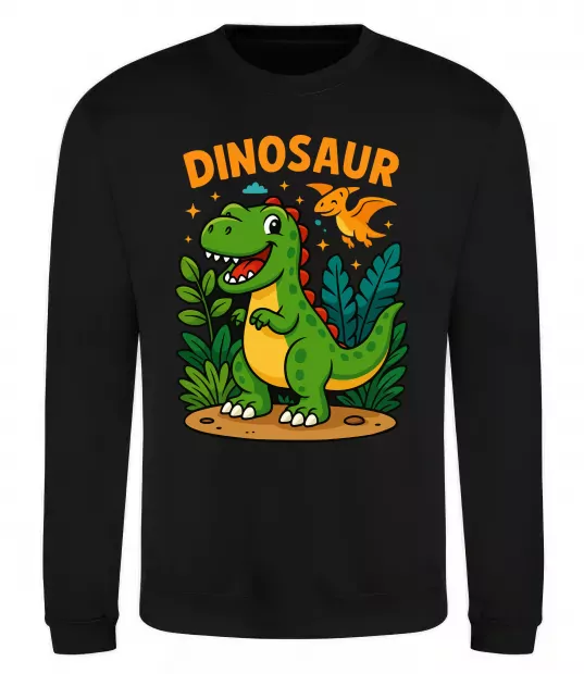 Свитшот Dinosaur Черный фото