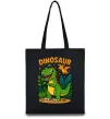 Эко-сумка Dinosaur Черный фото