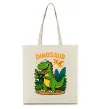 Эко-сумка Dinosaur Бежевый фото