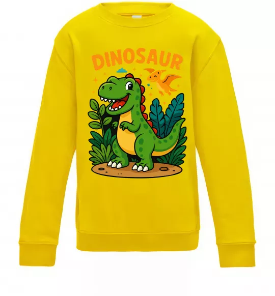 Детский Свитшот Dinosaur Солнечно желтый фото