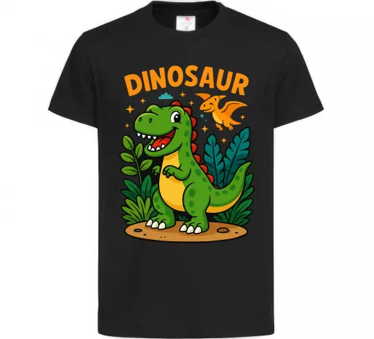 Детская футболка Dinosaur Черный фото