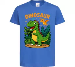 Детская футболка Dinosaur Ярко-синий фото