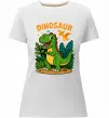 Женская премиум футболка Dinosaur Белый фото