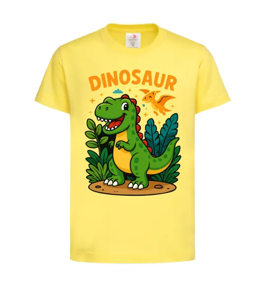 Детская футболка Dinosaur Лимонный фото