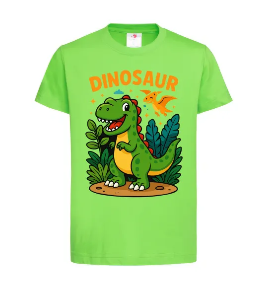 Детская футболка Dinosaur Лаймовый фото