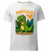Мужская премиум футболка Dinosaur Белый фото