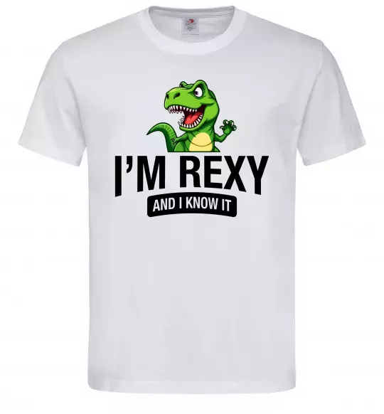 Мужская футболка I`m rexy and I know it Белый фото