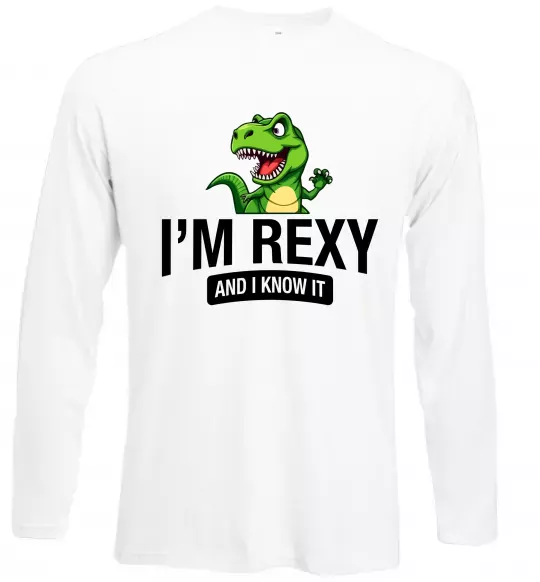 Лонгслів I`m rexy and I know it Білий фото