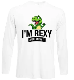 Лонгслив I`m rexy and I know it Белый фото