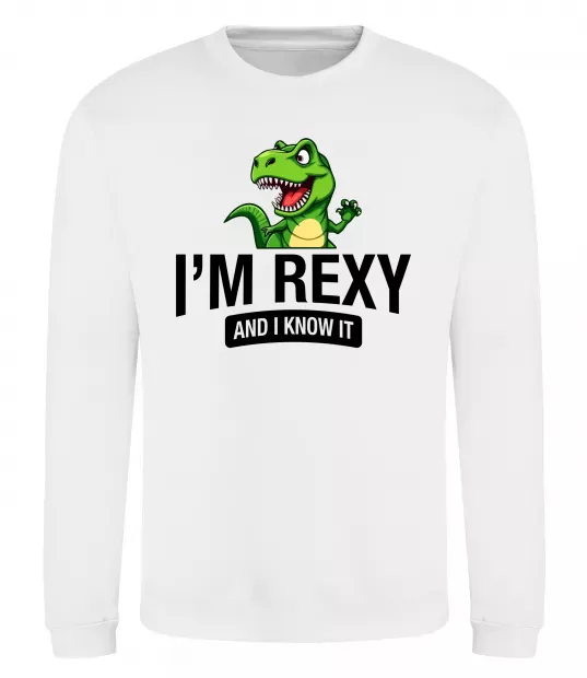 Свитшот I`m rexy and I know it Белый фото