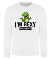 Свитшот I`m rexy and I know it Белый фото