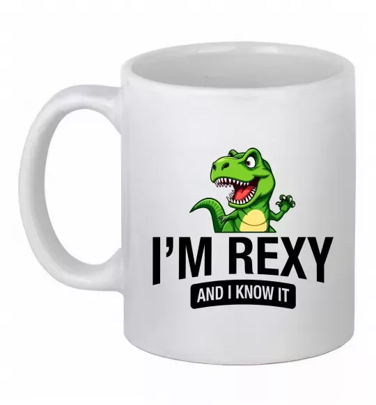Чашка керамічна I`m rexy and I know it Білий фото
