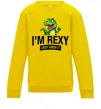 Детский Свитшот I`m rexy and I know it Солнечно желтый фото