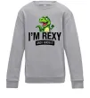 Детский Свитшот I`m rexy and I know it Серый меланж фото
