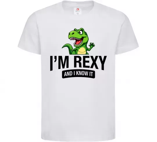Детская футболка I`m rexy and I know it Белый фото