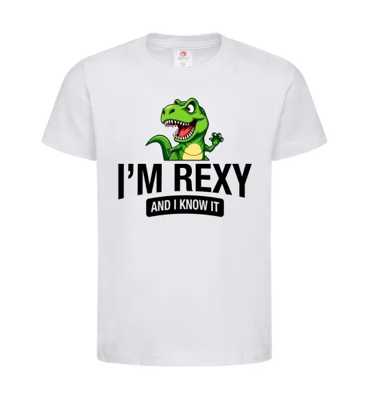 Детская футболка I`m rexy and I know it Белый фото