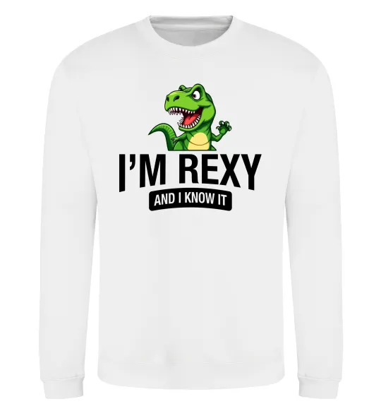 Свитшот I`m rexy and I know it Белый фото