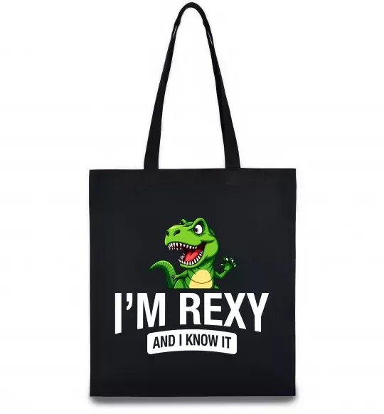 Еко-сумка I`m rexy and I know it Чорний фото