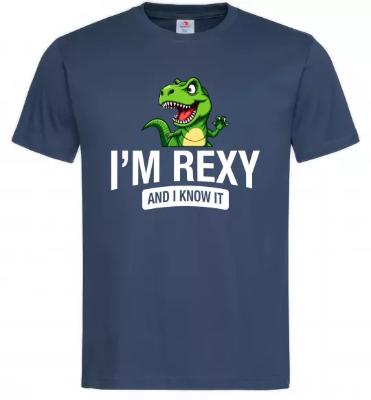 Мужская футболка I`m rexy and I know it Темно-синий фото