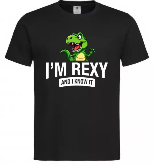Мужская футболка I`m rexy and I know it Черный фото