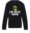 Детский Свитшот I`m rexy and I know it Черный фото