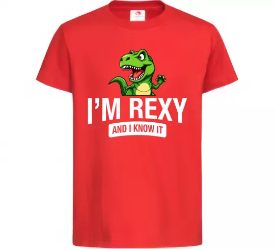 Детская футболка I`m rexy and I know it Красный фото