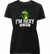 Женская премиум футболка I`m rexy and I know it Черный фото