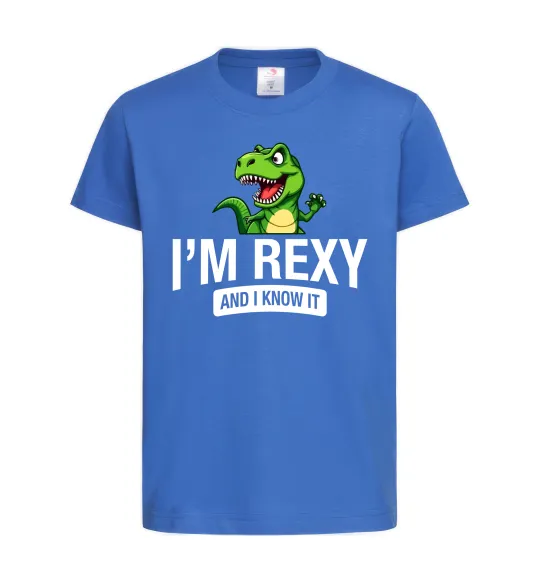 Детская футболка I`m rexy and I know it Ярко-синий фото