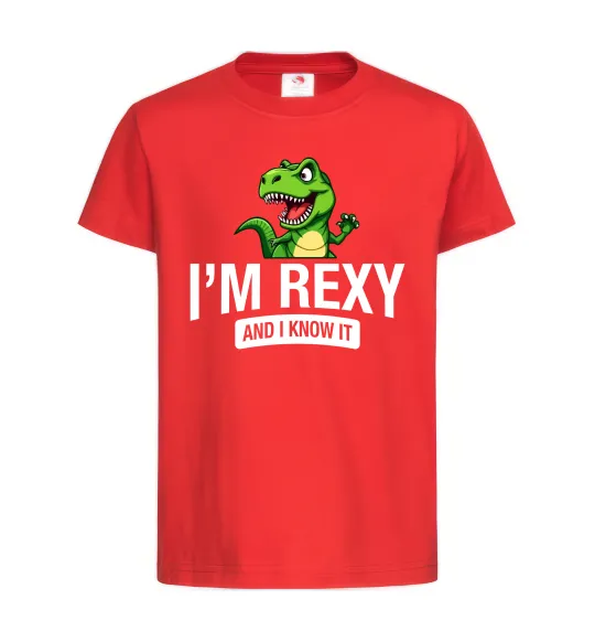 Детская футболка I`m rexy and I know it Красный фото