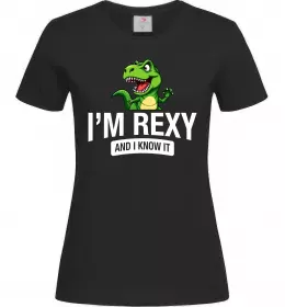 Женская футболка I`m rexy and I know it Черный фото