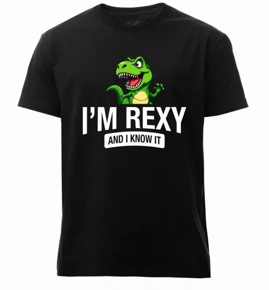 Мужская премиум футболка I`m rexy and I know it Черный фото