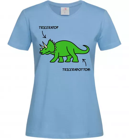 Женская футболка Triceratop Голубой фото