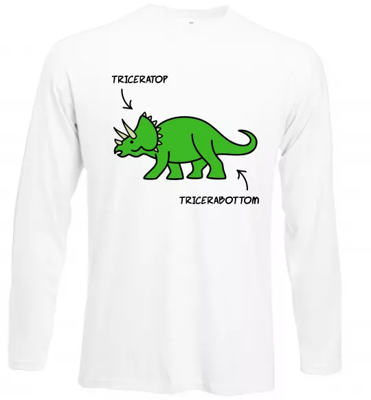 Лонгслив Triceratop Белый фото