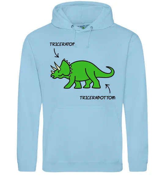 Жіноча толстовка (худі) Triceratop Блакитний фото