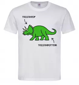 Мужская футболка Triceratop Белый фото