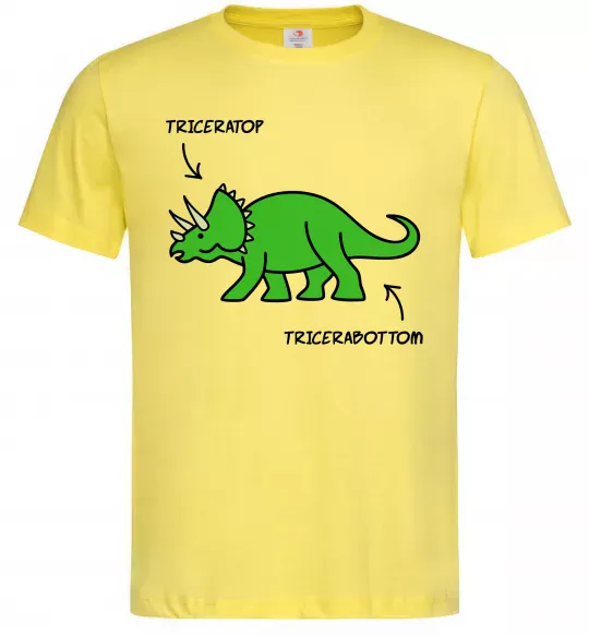 Мужская футболка Triceratop Лимонный фото