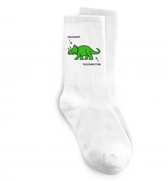 Носки Triceratop Белый фото