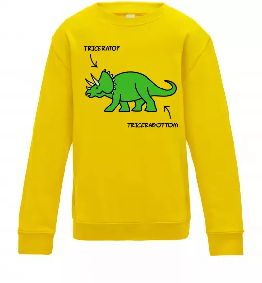 Детский Свитшот Triceratop Солнечно желтый фото