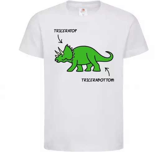 Детская футболка Triceratop Белый фото