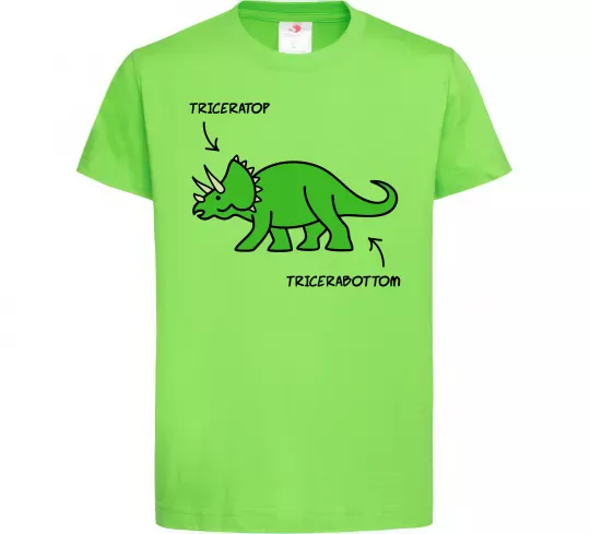 Детская футболка Triceratop Лаймовый фото