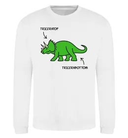 Свитшот Triceratop Белый фото