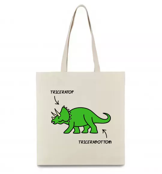 Эко-сумка Triceratop Бежевый фото