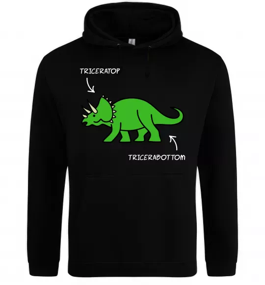 Жіноча толстовка (худі) Triceratop Чорний фото