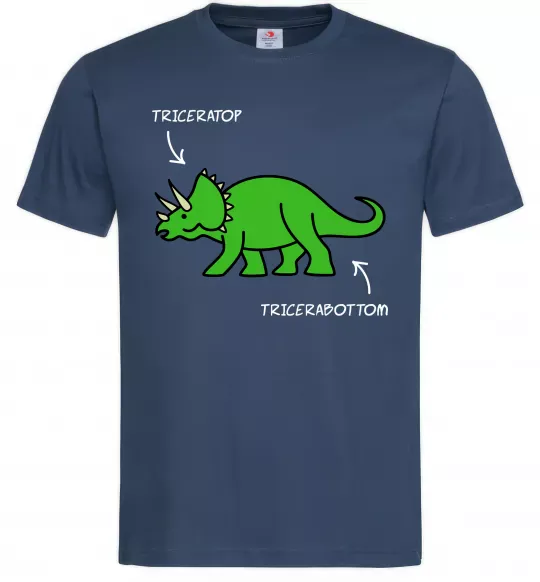 Мужская футболка Triceratop Темно-синий фото