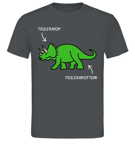 Мужская футболка Triceratop Графит фото