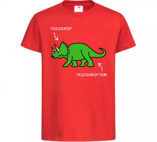 Детская футболка Triceratop Красный фото