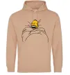 Мужская толстовка (худи) Гомер під ковдрою Песочный фото