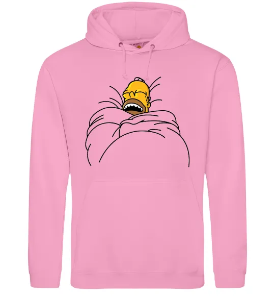 Женская толстовка (худи) Гомер під ковдрою Розовый фото