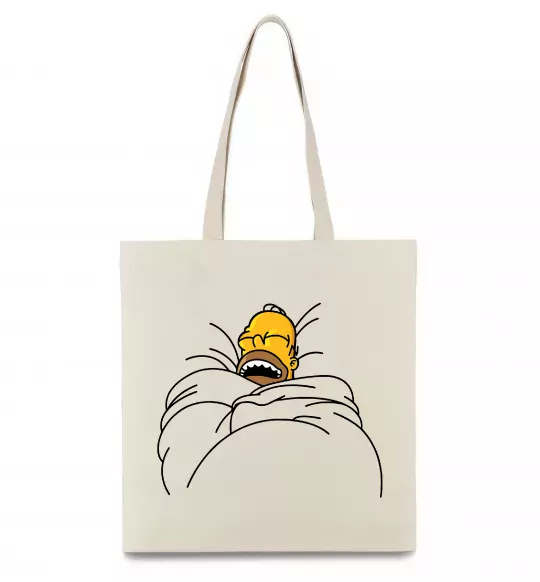 Еко-сумка Гомер під ковдрою Бежевий фото